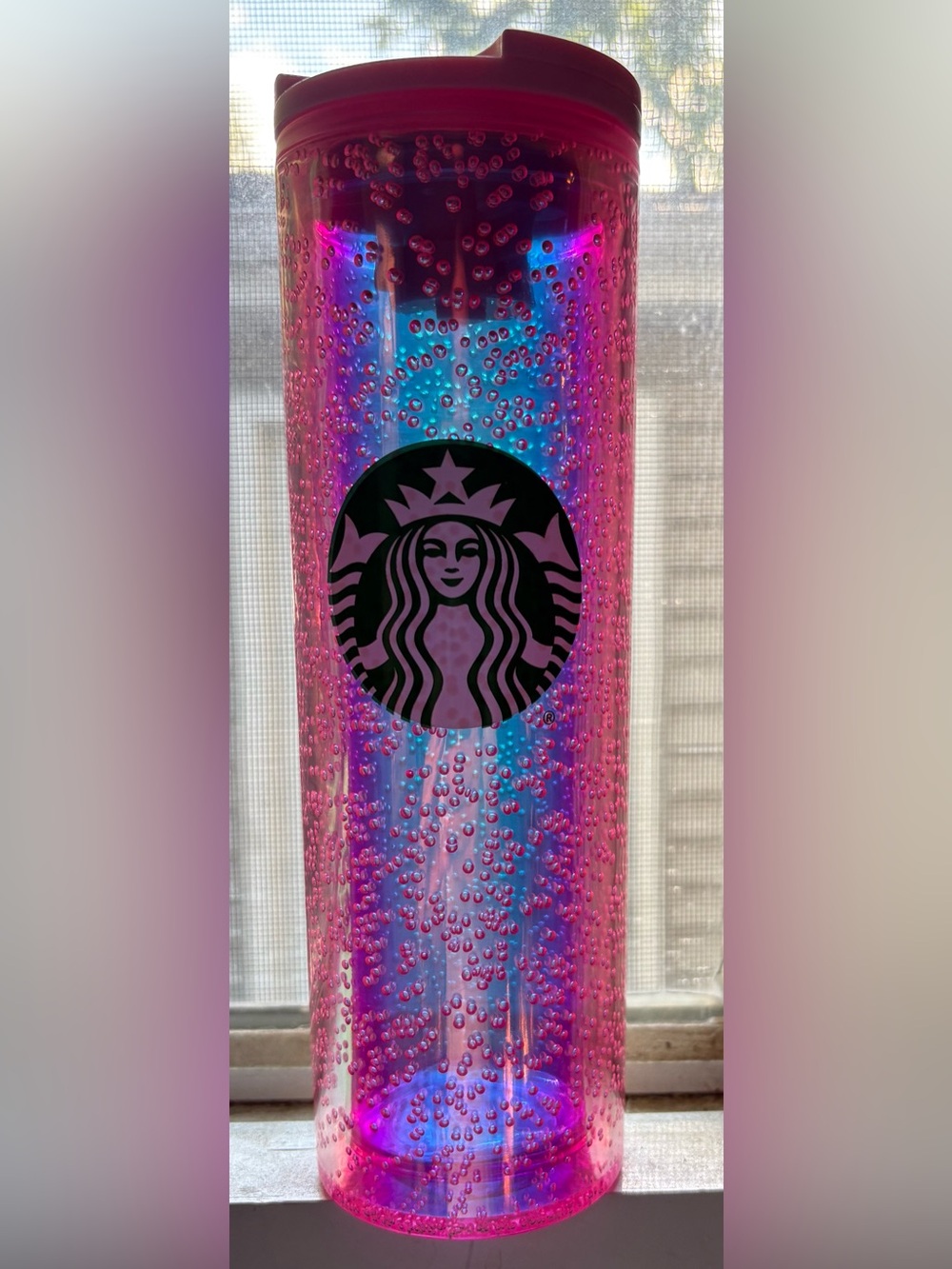 Starbucks Pink & Blue Iridescent Bubble Tumbler